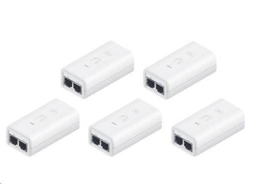 Obrázek UBNT POE-24-12W-G-WH, Gigabit PoE Injector, 24V/0,5A (12W), 5-Pack