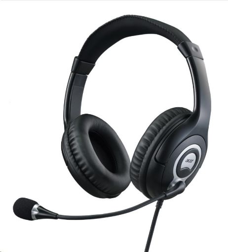 Obrázek ACER Over-the-Ear Headset (OV-T690) -20Hz-20kHz,94 dB/mW,kabel 2.4 m,Černo-šedé