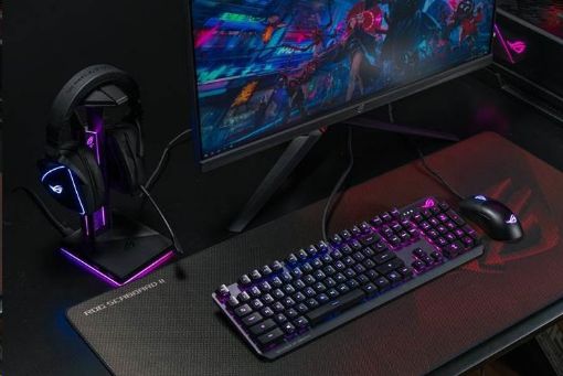 Obrázek ASUS SET Gaming ROG (sluchátka, stojánek na sluchátka, myš, podložka)