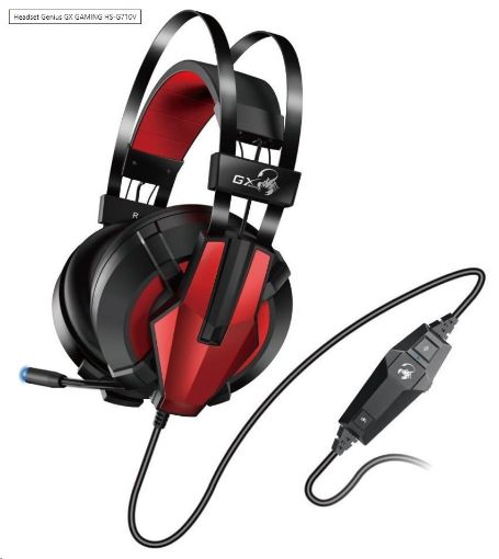 Obrázek GENIUS sluchátka GX GAMING headset - HS-G710V/ 7.1/ vibrační/ USB/ ovládání hlasitosti