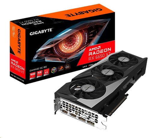 Obrázek GIGABYTE VGA AMD Radeon RX 6650 XT GAMING OC 8G, RX 6650 XT, 8GB GDDR6, 2xDP, 2xHDMI