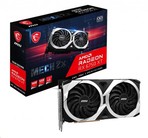 Obrázek MSI VGA AMD Radeon RX 6750 XT MECH 2X 12G OC, RX 6750 XT, 12GB GDDR6, 3xDP, 1xHDMI