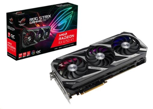 Obrázek ASUS VGA AMD Radeon ROG Strix RX 6750 XT OC Edition 12GB GDDR6, RX 6750 XT, 12GB GDDR6, 3xDP, 1xHDMI