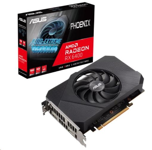 Obrázek ASUS VGA AMD Radeon Phoenix RX 6400, RX 6400, 4GB GDDR6, 1xDP, 1xHDMI