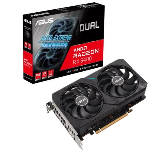 Obrázek ASUS VGA AMD Radeon Dual RX 6400, RX 6400, 4GB GDDR6, 1xDP, 1xHDMI