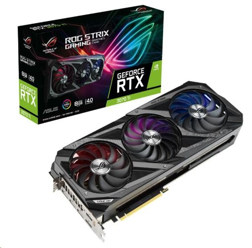 Obrázek ASUS VGA NVIDIA GeForce ROG Strix RTX 3070 Ti 8GB GDDR6X, RTX 3070 Ti, 8GB GDDR6X, 3xDP, 2xHDMI