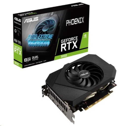 Obrázek ASUS VGA NVIDIA GeForce Phoenix RTX 3050 8GB, RTX 3050, 8GB GDDR6, 3xDP, 1xHDMI