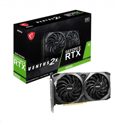 Obrázek MSI VGA NVIDIA GeForce RTX 3050 VENTUS 2X 8G OC, RTX 3050, 8GB GDDR6, 3xDP, 1xHDMI