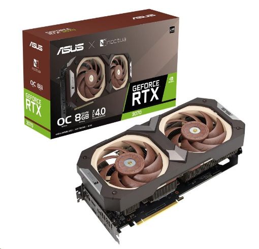 Obrázek ASUS VGA NVIDIA GeForce RTX 3070 Noctua OC Edition 8GB GDDR6, RTX 3070, 8GB GDDR6, 3xDP, 2xHDMI