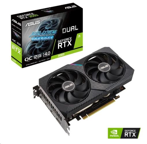 Obrázek ASUS VGA NVIDIA GeForce Dual RTX 3060 V2 OC Edition, RTX 3060, 12GB GDDR6, 3xDP, 1xHDMI