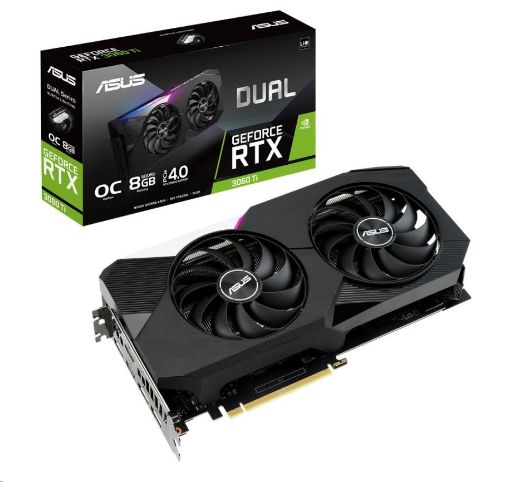 Obrázek ASUS VGA NVIDIA GeForce Dual RTX 3060 Ti V2 OC Edition, RTX 3060 TI LHR, 8GB GDDR6, 3xDP, 2xHDMI