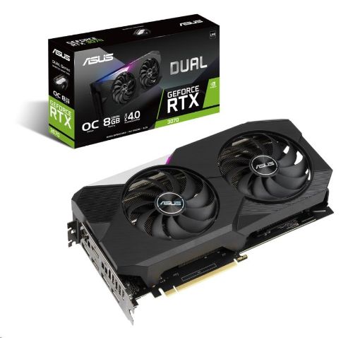 Obrázek ASUS VGA NVIDIA GeForce Dual RTX 3070 V2 OC edition, RTX 3070 LHR, 8GB GDDR6, 3xDP, 2xHDMI