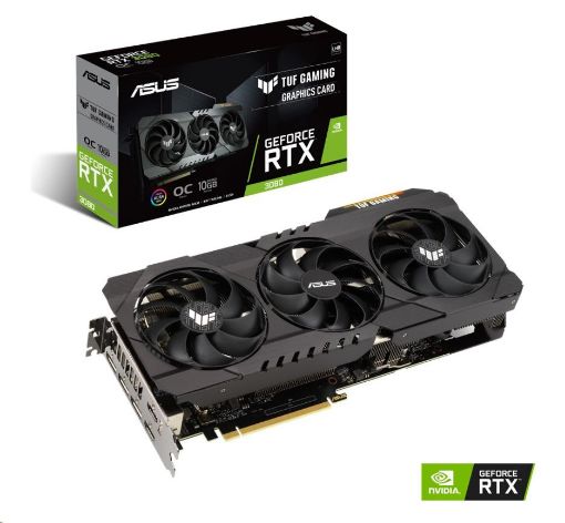 Obrázek ASUS VGA NVIDIA GeForce TUF Gaming RTX 3080 V2 OC edition, RTX 3080 LHR, 10GB GDDR6X, 3xDP, 2xHDMI