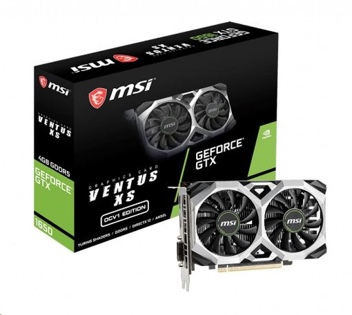 Obrázek MSI VGA NVIDIA GeForce GTX 1650 VENTUS XS 4G OCV1, GTX 1650, 4GB GDDR5, 1xDP, 1xHDMI, 1xDVI