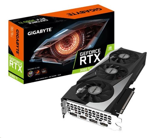 Obrázek GIGABYTE VGA NVIDIA GeForce RTX 3060 Ti GAMING OC 8G Rev. 2.0, RTX 3060 Ti LHR, 8GB GDDR6, 2xDP, 2xHDMI