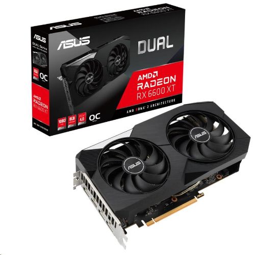 Obrázek ASUS VGA AMD DUAL-RX6600XT-O8G, RX 6600 XT, 8GB GDDR6, 3xDP, 1xHDMI