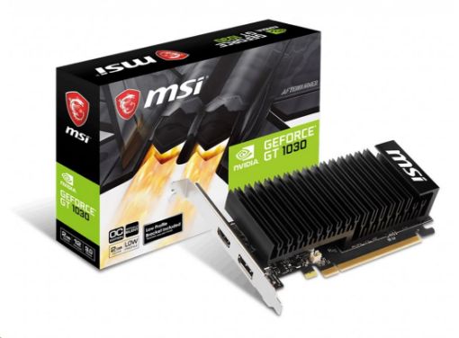 Obrázek MSI VGA NVIDIA GeForce GT 1030 2GHD4 LP OC, GT 1030, 2GB DDR4, 1xDP, 1xHDMI