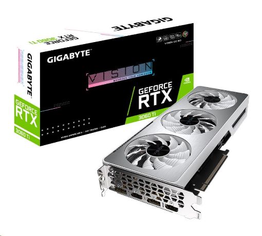 Obrázek GIGABYTE VGA NVIDIA GeForce RTX 3060 Ti VISION OC 8G LHR Rev. 2.0, RTX 3060 Ti LHR, 8GB GDDR6, 2xDP, 2xHDMI