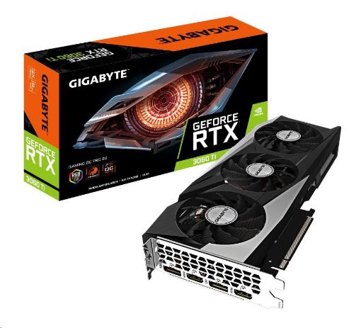 Obrázek GIGABYTE VGA NVIDIA GeForce RTX 3060 Ti GAMING OC PRO 8G Rev. 3.0, RTX 3060 Ti LHR, 8GB GDDR6, 2xDP, 2xHDMI