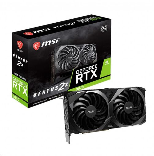 Obrázek MSI VGA NVIDIA GeForce RTX 3070 VENTUS 2X 8G OC LHR, RTX 3070, 8GB GDDR6, 3xDP, 1xHDMI