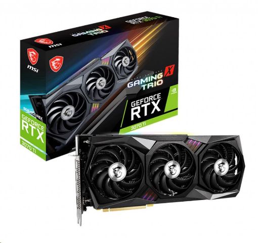 Obrázek MSI VGA NVIDIA GeForce RTX 3070 Ti GAMING X TRIO 8G, RTX 3070 Ti, 8GB GDDR6X, 3xDP, 1xHDMI