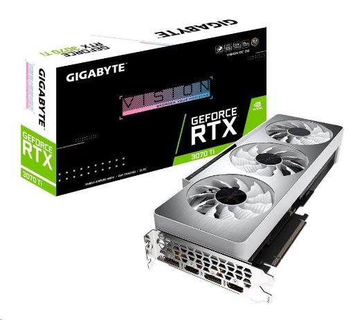 Obrázek GIGABYTE VGA NVIDIA GeForce RTX 3070 Ti VISION OC 8G, RTX 3070 Ti LHR, 8GB GDDR6X, 2xDP, 2xHDMI