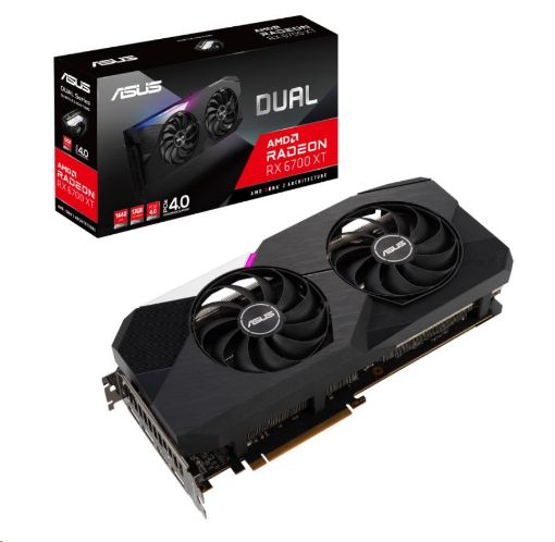 Obrázek ASUS VGA AMD DUAL-RX6700XT-12G, RX 6700 XT, 12GB GDDR6, 3xDP, 1xHDMI