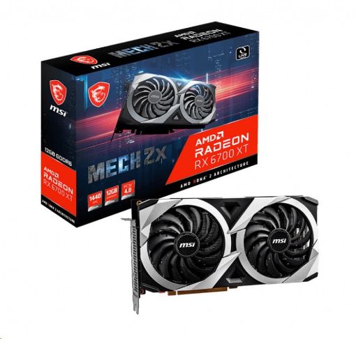 Obrázek MSI VGA AMD Radeon RX 6700 XT MECH 2X 12G, RX 6700 XT, 12GB GDDR6, 3xDP, 1xHDMI