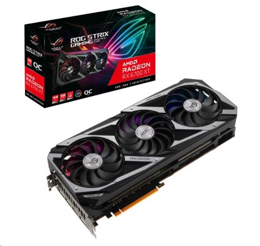 Obrázek ASUS VGA AMD Radeon ROG-STRIX-RX6700XT-O12G-GAMING, RX 6700 XT, 12GB GDDR6, 3xDP, 1xHDMI