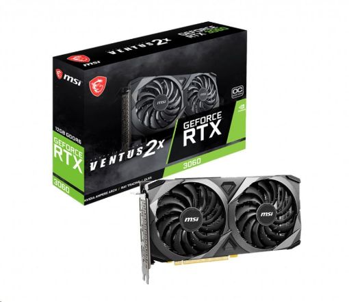 Obrázek MSI VGA NVIDIA GeForce RTX 3060 VENTUS 2X 12G OC, RTX 3060, 12GB GDDR6, 3xDP, 1xHDMI