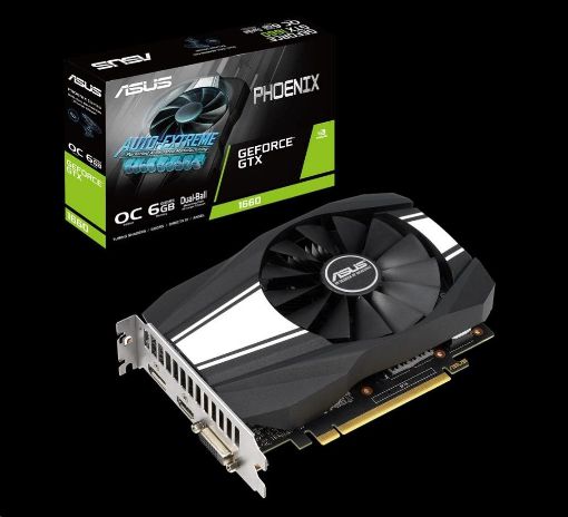 Obrázek ASUS VGA NVIDIA GeForce Phoenix GTX 1660 OC edition 6GB GDDR5, GTX 1660, 6GB GDDR5, 1xHDMI, 1xDVI