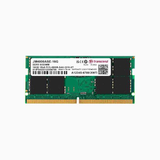 Obrázek SODIMM DDR5 16GB 4800MHz TRANSCEND JM 1Rx8 2Gx8 CL40 1.1V