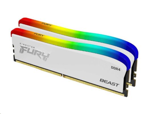 Obrázek DIMM DDR4 32GB 3200MT/s CL16 (Kit of 2) KINGSTON FURY Beast White RGB SE