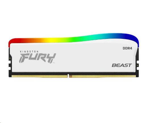 Obrázek DIMM DDR4 16GB 3200MT/s CL16 KINGSTON FURY Beast White RGB SE