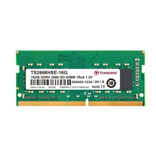 Obrázek SODIMM DDR4 16GB 2666MHz TRANSCEND 1Rx8 2Gx8 CL19 1.2V