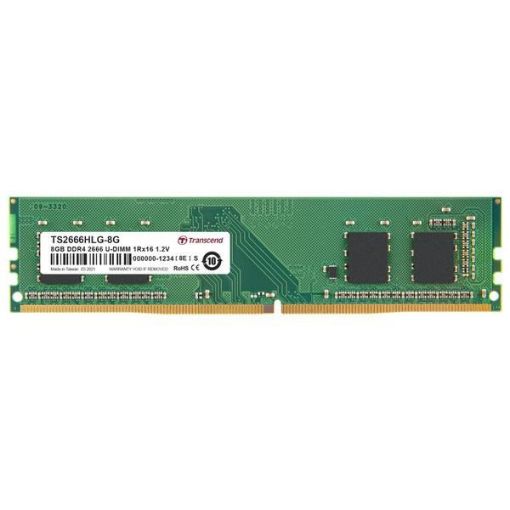 Obrázek DIMM DDR4 8GB 2666MHz TRANSCEND 1Rx16 1Gx16 CL19 1.2V