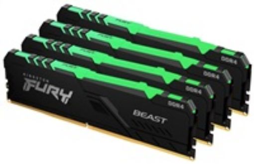 Obrázek DIMM DDR4 128GB 3600MT/s CL18 (Kit of 4) KINGSTON FURY Beast RGB