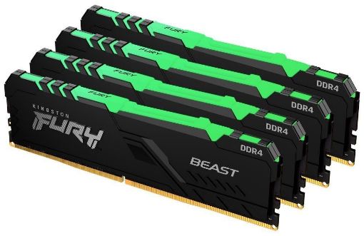 Obrázek DIMM DDR4 64GB 3600MT/s CL18 (Kit of 4) KINGSTON FURY Beast RGB