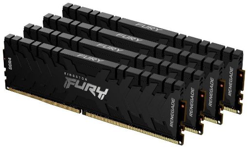 Obrázek DIMM DDR4 64GB 2666MT/s CL13 (Kit of 4) 1Gx8 KINGSTON FURY Renegade Black