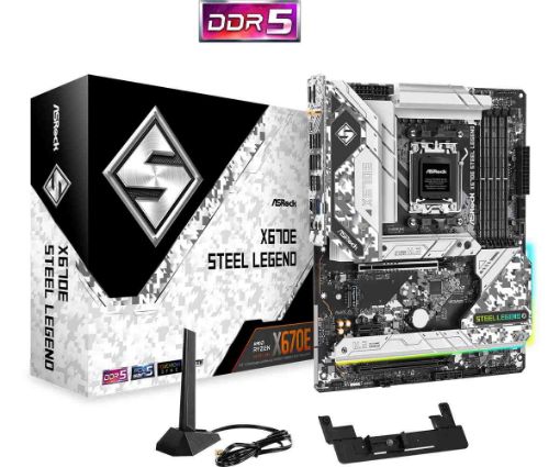 Obrázek ASRock MB Sc AM5 X670E STEEL LEGEND, AMD X670, 4xDDR5, 1xDP, 1xHDMI, WI-FI