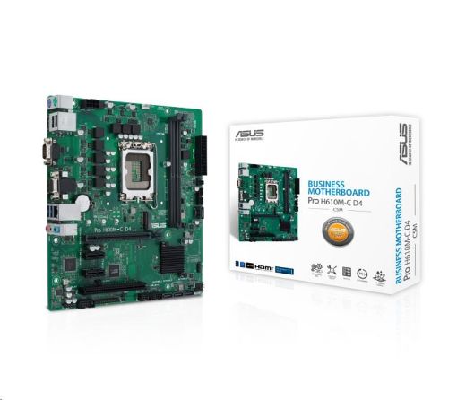 Obrázek ASUS MB Sc LGA1700 PRO H610M-C D4-CSM, Intel H610, 2xDDR4, 1xDP, 1xHDMI, 1xVGA, mATX