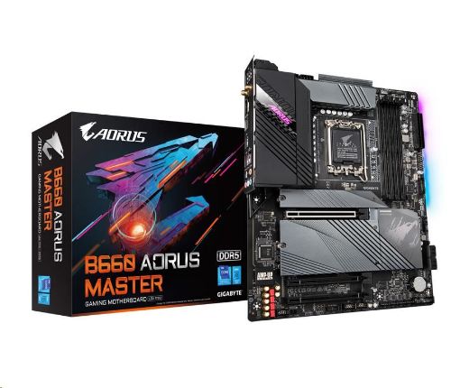 Obrázek GIGABYTE MB Sc LGA1700 B660 AORUS MASTER, Intel B660, 4xDDR5, 1xDP, 1xHDMI, WI-FI