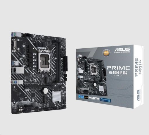 Obrázek ASUS MB Sc LGA1700 PRIME H610M-E DDR4-CSM, Intel H610, 2xDDR4, 1xDP, 1xHDMI, 1xVGA, mATX