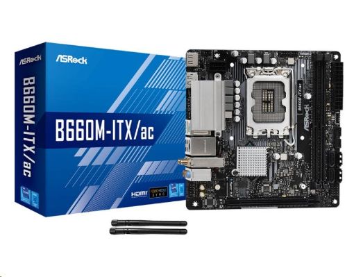 Obrázek ASRock MB Sc LGA1700 B660M-ITX/AC, Intel B660, 2xDDR4, 1xDP, 1xHDMI, WI-FI, mini-ITX