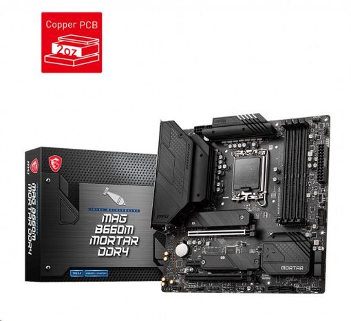 Obrázek MSI MB Sc LGA1700 MAG B660M MORTAR DDR4, Intel B660, 4xDDR4, 1xDP, 1xHDMI, mATX