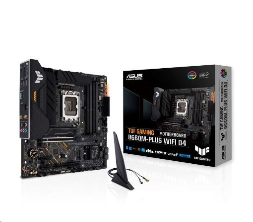 Obrázek ASUS MB Sc LGA1700 TUF GAMING B660M-PLUS WIFI DDR4, Intel B660, 4xDDR4, 1xDP, 1xHDMI, WI-FI, mATX