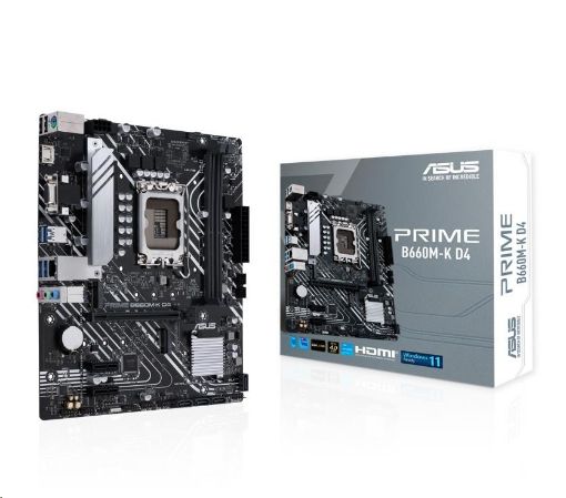 Obrázek ASUS MB Sc LGA1700 PRIME B660M-K DDR4, Intel B660, 2xDDR4, 1xHDMI, 1xVGA, mATX