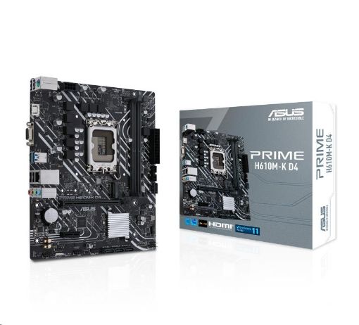 Obrázek ASUS MB Sc LGA1700 PRIME H610M-K DDR4, Intel H610, 2xDDR4, 1xHDMI, 1xVGA, mATX