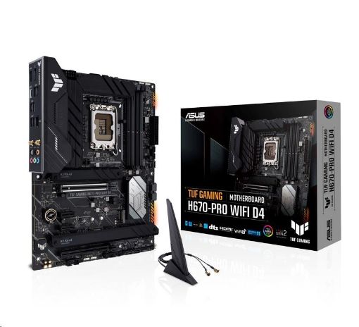 Obrázek ASUS MB Sc LGA1700 TUF GAMING H670-PRO WIFI DDR4, Intel H670, 4xDDR4, 1xDP, 1xHDMI, WI-FI