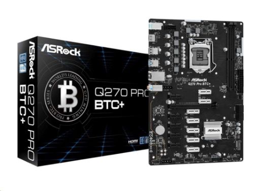 Obrázek ASRock MB Sc LGA1151 Q270 PRO BTC+, Intel Q270, 2xDDR4, 1xHDMI